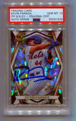 Kevin Parada 2022 Bowman Draft Invicta Atomic Refractor #/150 Signed PSA 10 Auto