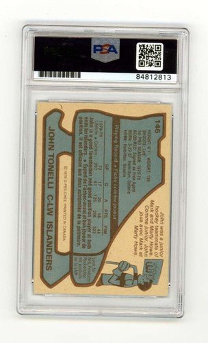 John Tonelli 1979-80 O-Pee-Chee OPC #146 RC w/ SC Insc Signed PSA Authentic Auto