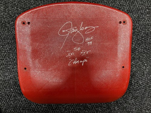 Lawrence Taylor Signed Auto New York Giants Stadium Seat HOF &amp; SB INSC JSA W COA