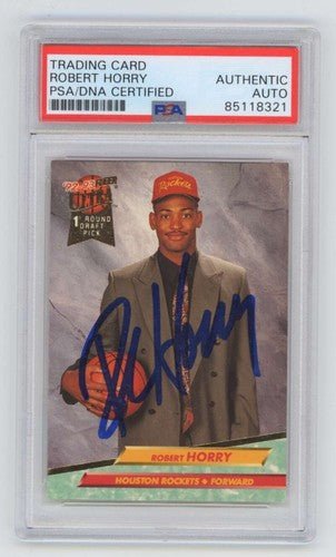 Robert Horry 1992-93 Fleer Ultra #195 RC Signed Auto PSA DNA Authentic Rockets