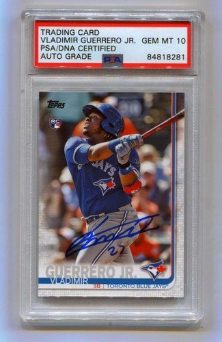 Vladimir Guerrero Jr 2019 Topps Series 2 No Number NNO SP RC Signed PSA 10 Auto