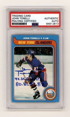 John Tonelli 1979-80 O-Pee-Chee OPC #146 RC w/ SC Insc Signed PSA Authentic Auto