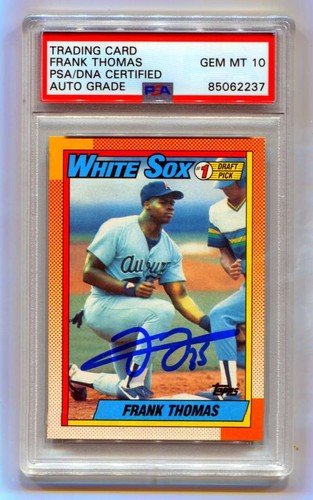 Frank Thomas 1990 Topps #414 Rookie RC Signed PSA 10 Auto White Sox HOF 2014