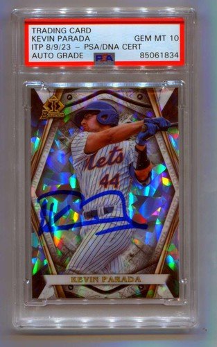 Kevin Parada 2022 Bowman Draft Invicta Atomic Refractor #/150 Signed PSA 10 Auto
