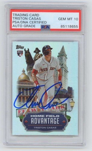 Triston Casas 2023 Topps Series One Home Field Advantage RC Signed PSA 10 Auto