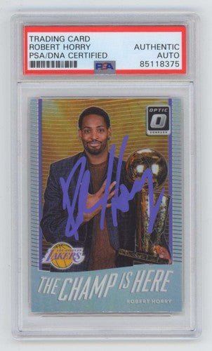 Robert Horry 2017-18 Donruss Optic Champ is Here #12 Silver Signed Auto PSA DNA