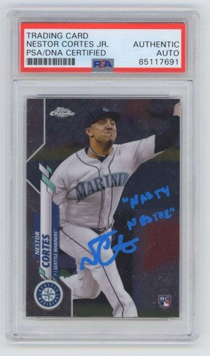 Nestor Cortes 2020 Topps Chrome Update Signed Auto RC PSA DNA Authentic NASTY