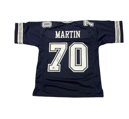 Zack Martin Signed Dallas Cowboys Custom Navy Jersey Beckett Witness BAS COA