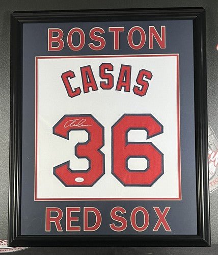 Triston Casas Signed Framed Custom Jersey Boston Red Sox JSA Witness COA