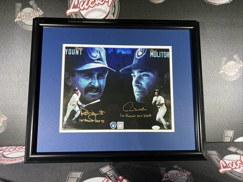 Robin Yount &amp; Paul Molitor Dual Signed Framed 11x14 Photo w/ 2x Insc JSA COA