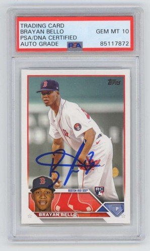 Brayan Bello 2023 Topps Series One #185 Rookie RC Signed PSA 10 Auto Red Sox