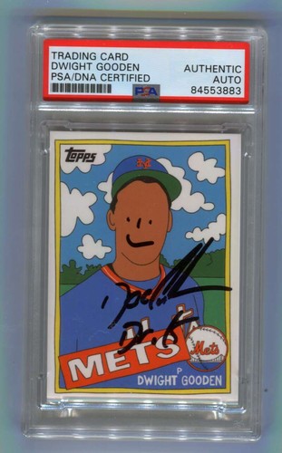 Dwight Doc Gooden Topps Project 2020 #119 "DR K" &amp; Face Insc Signed Auto PSA DNA