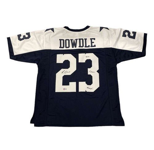 Rico Dowdle Signed Cowboys TB Custom Jersey w/ We Dem Boyz! Beckett BAS COA