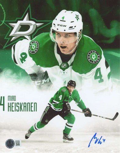 Miro Heiskanen Signed Dallas Stars 8x10 Photo  Beckett Witness BAS COA #1