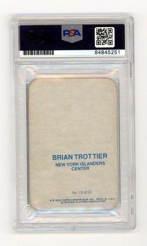 Bryan Trottier 1976-77 Topps Glossy Insert #15 RC HOF Signed PSA Authentic Auto