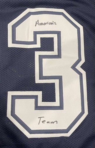 Rico Dowdle Signed Dallas Cowboys Custom Jersey w/ 2 Insc Beckett W BAS COA