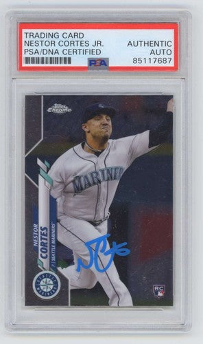 Nestor Cortes 2020 Topps Chrome Update Rookie RC Signed Auto PSA DNA Authentic