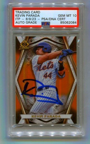 Kevin Parada 2022 Bowman Draft Invicta Orange Refractor 1/25 Signed PSA 10 Auto