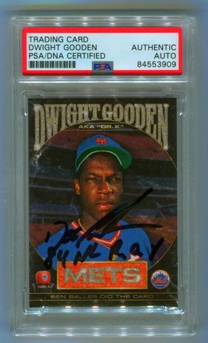 Dwight Doc Gooden Topps Project 2020 Baller #86 84 NL ROY Signed Auto PSA DNA