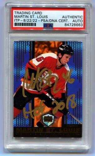 Martin St. Louis 1998-99 Pacific Dynagon Ice Signed Auto RC HOF 2018 PSA ITP