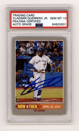 Vladimir Guerrero Jr. 2019 Topps Heritage Now &amp; Then #NT-12 Signed PSA 10 Auto