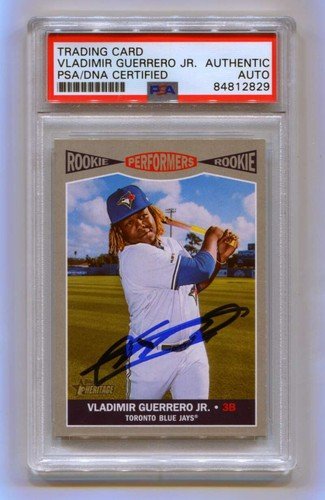 Vladimir Guerrero Jr 2019 Topps Heritage Rookie Performers Signed RC PSA Auto