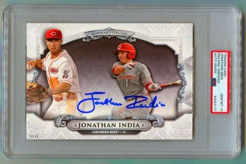 Jonathan India 2018 Bowman Sterling 5x7 Oversized #/49 RC Signed PSA 10 Auto RC
