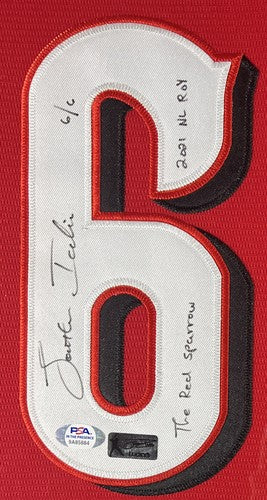 Jonathan India Signed Framed Custom Jersey w/ 2 Insc LE 6/6 Reds PSA ITP COA