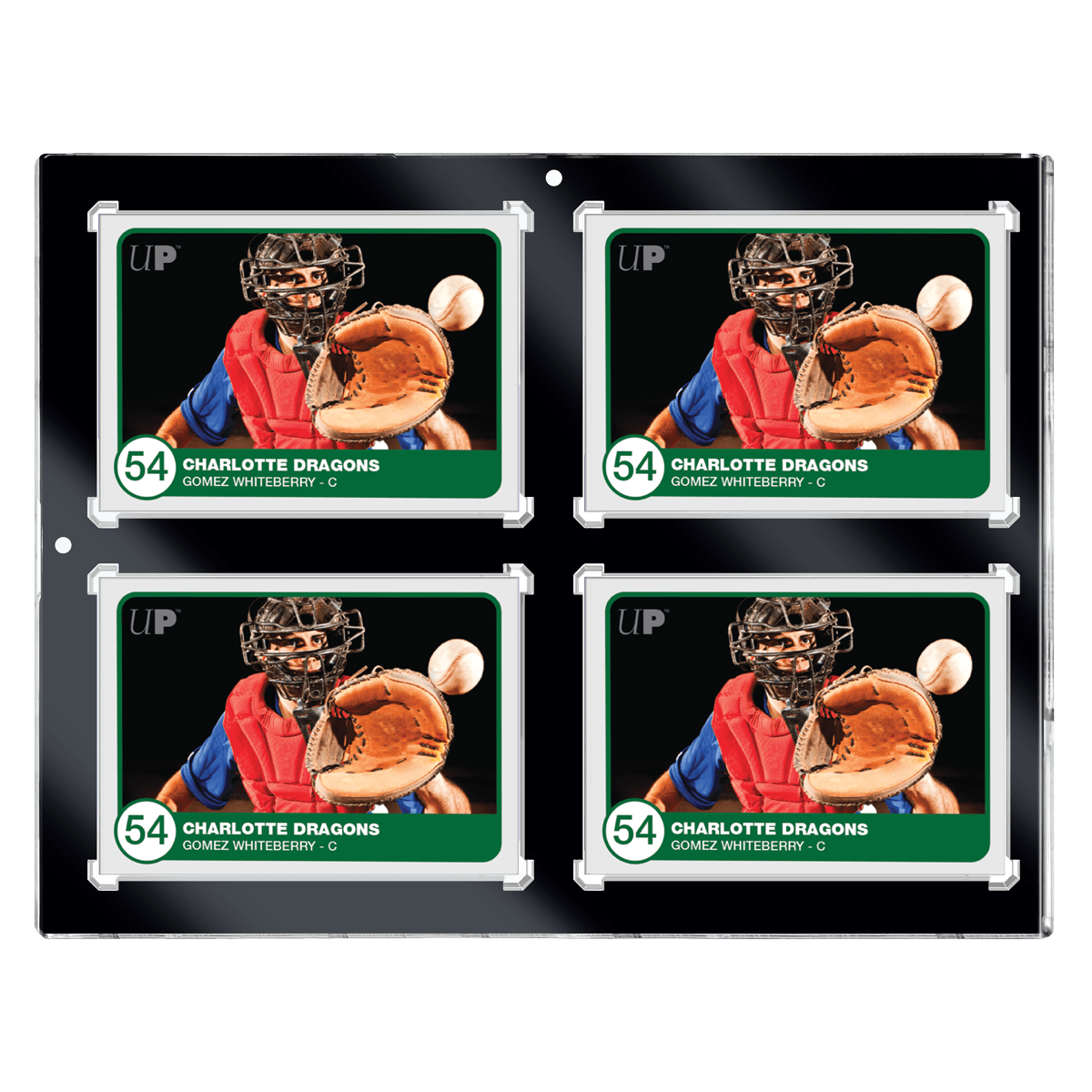 35PT 4-Card Black Border UV ONE-TOUCH® Magnetic Holder