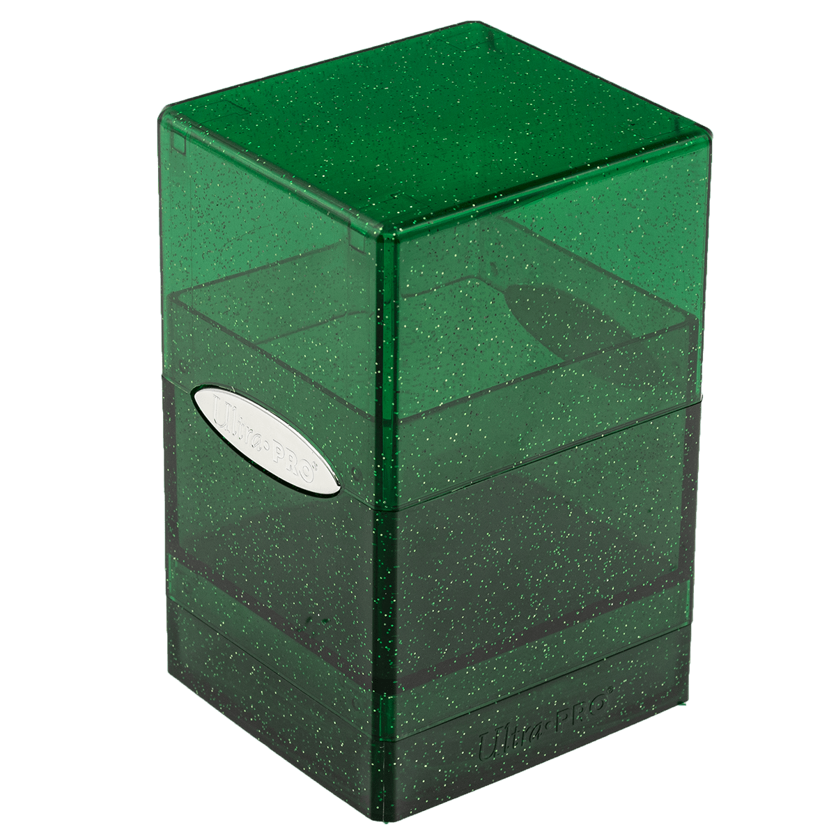 Glitter Satin Tower Deck Box - Green