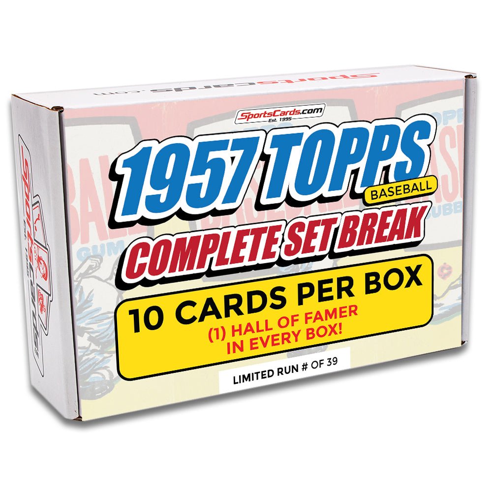 1957 TOPPS BASEBALL COMPLETE SET BREAK - 10 CARDS PER BOX! HOFer in every box!