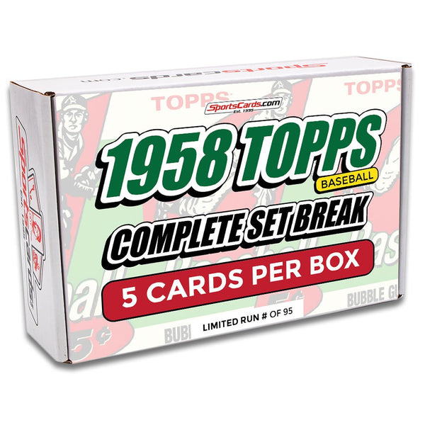 1958 TOPPS BASEBALL COMPLETE SET BREAK - 5 CARDS PER BOX