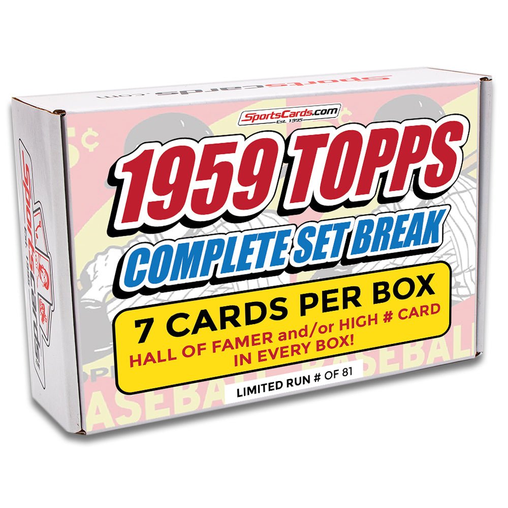 1959 TOPPS BASEBALL COMPLETE SET BREAK - 7 CARDS PER BOX! INCLUDES A HOFer AND/OR HIGH #!