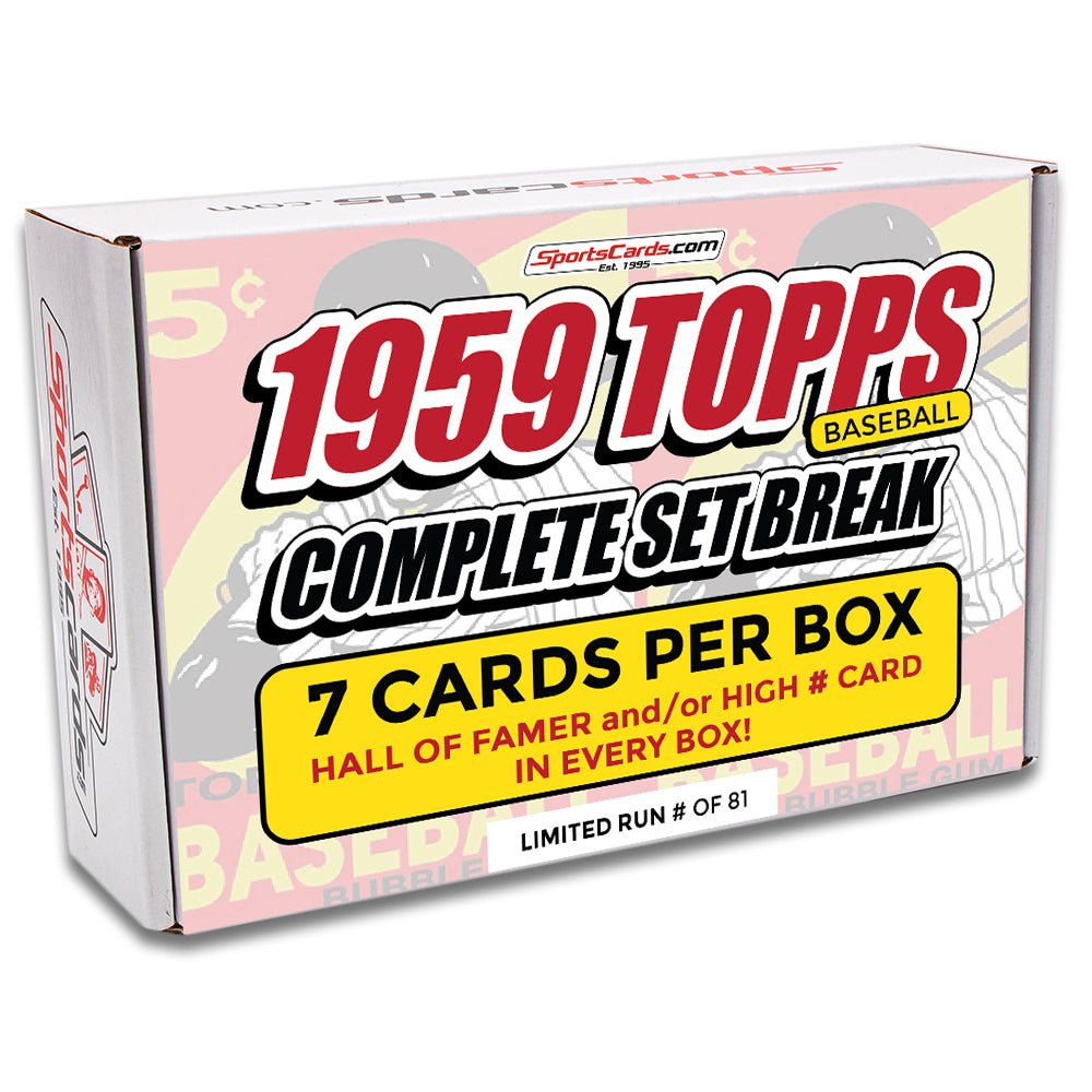 1959 TOPPS BASEBALL COMPLETE SET BREAK - 7 CARDS PER BOX! INCLUDES A HOFer AND/OR HIGH #!