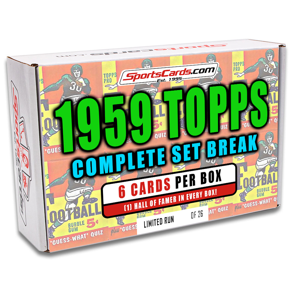 1959 TOPPS FOOTBALL COMPLETE SET BREAK - 6 CARDS PER BOX! A HOFER IN EVERY BOX!