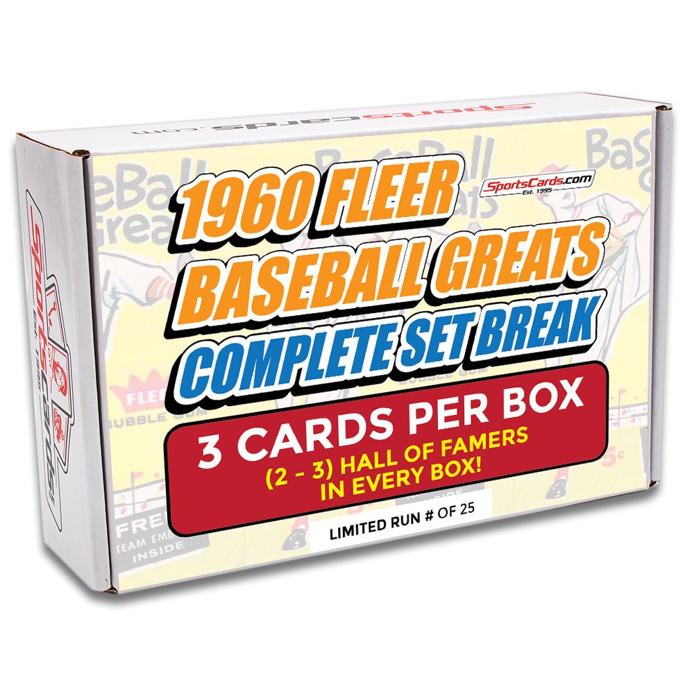 1960 FLEER BASEBALL GREATS COMPLETE SET BREAK - 3 CARDS PER BOX! 2-3 HOF IN EVERY BOX!