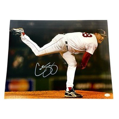 Curt Schilling Signed Autographed Boston Red Sox 16x20 Photo JSA COA