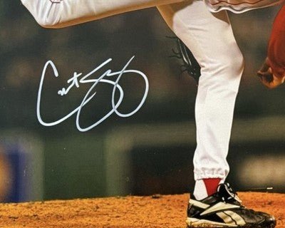 Curt Schilling Signed Autographed Boston Red Sox 16x20 Photo JSA COA
