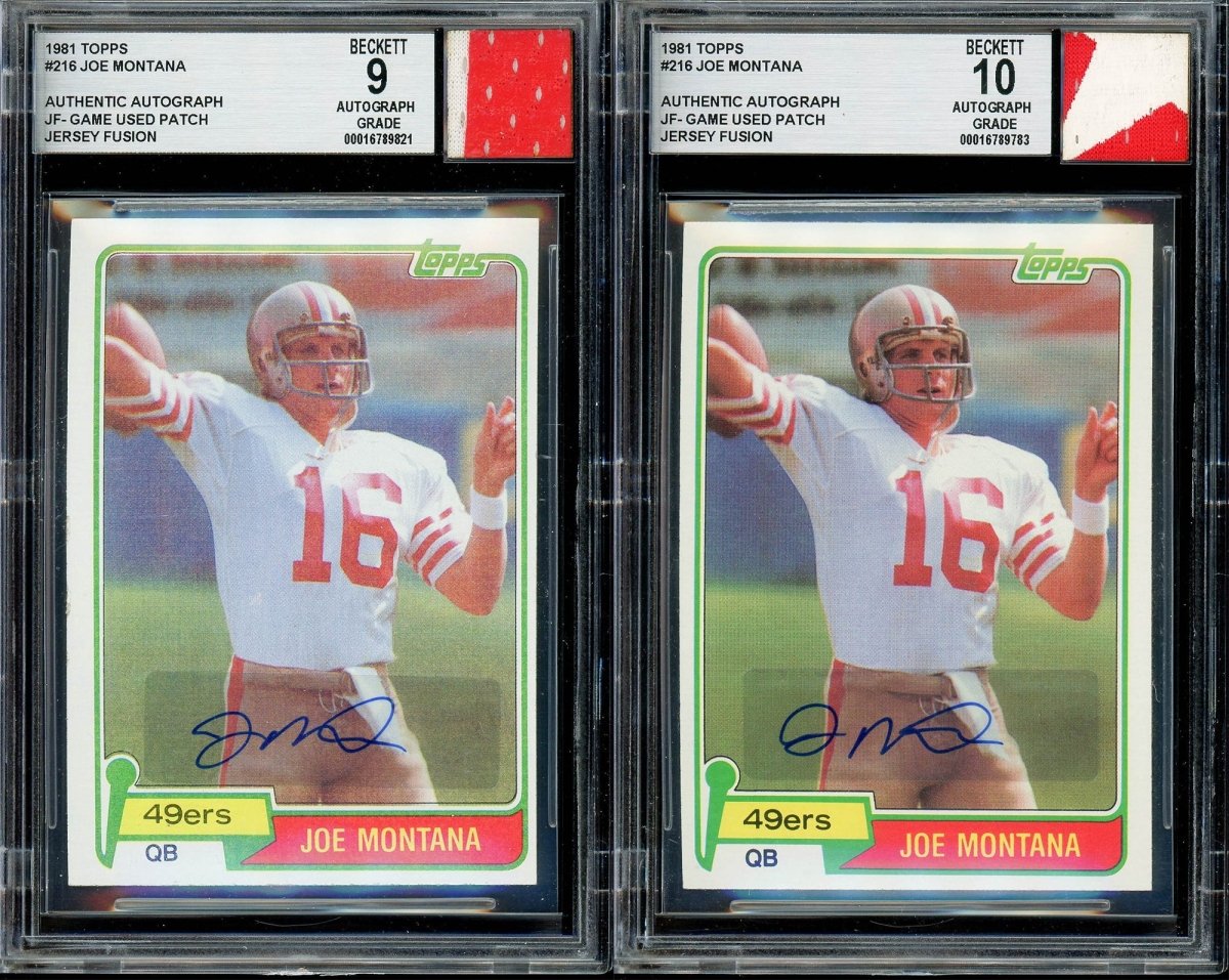 “Montana Collection&quot; – BGS/BAS Graded Cards &amp; Autographs of Joe Montana – (1) Card Per Box