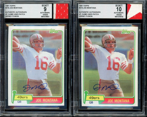 joe montana rookie card graded Montana Collection" – BGS/BAS Graded Cards & Autographs of Joe Montan