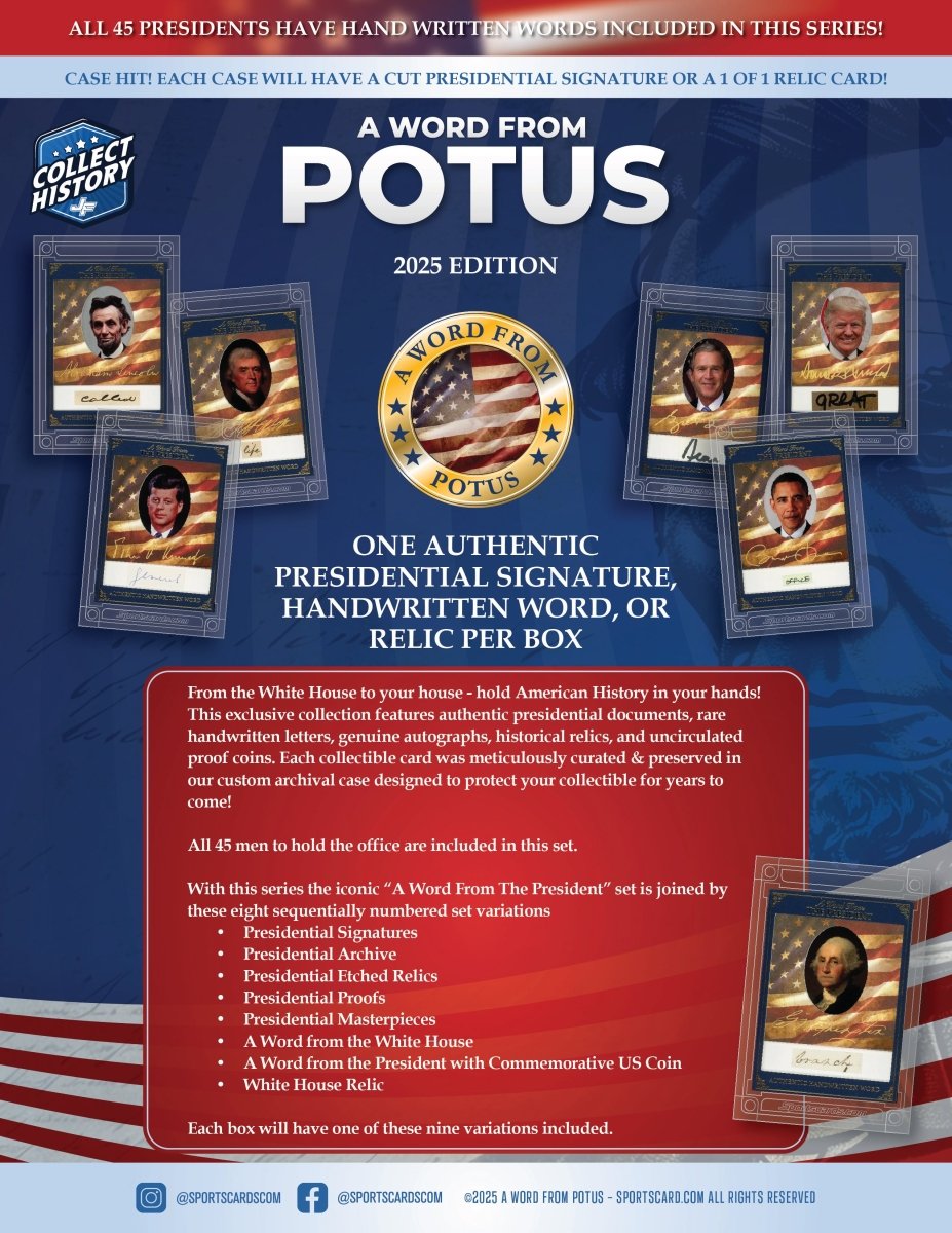 2025 A Word From POTUS Sealed Box - (1) Card Per Box!