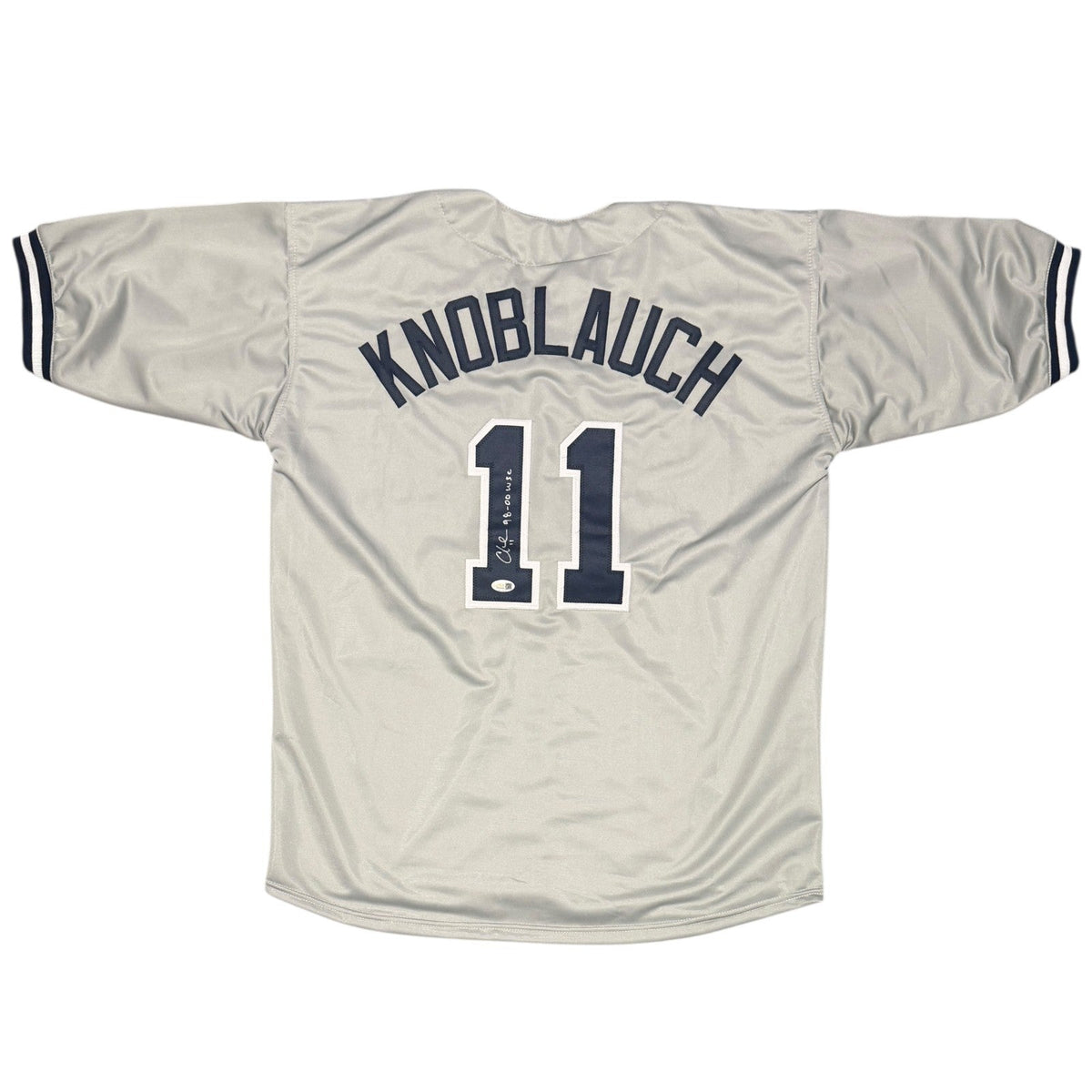 Chuck Knoblauch Signed New York Yankees Custom Jersey 98-00 WSC JSA Wit COA