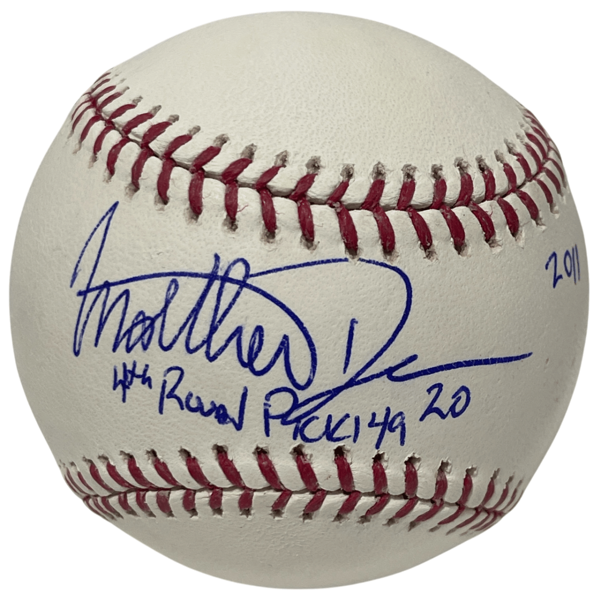 Matthew Duran Signed ROMLB Baseball w/ 2011 4th Round Pick Insc Yankees LSCM COA