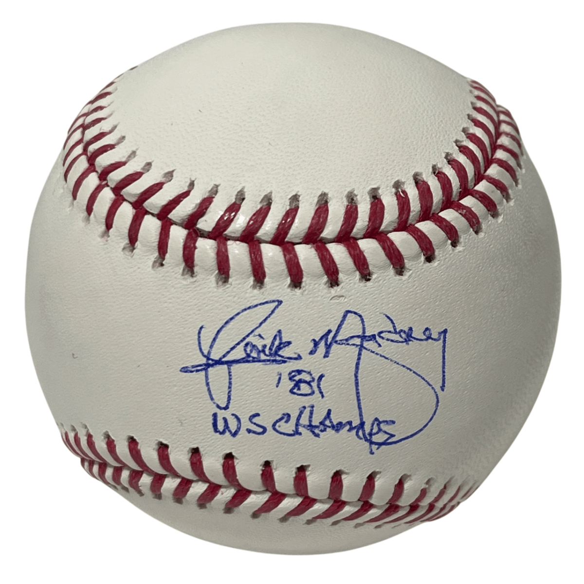 Rick Monday Signed ROMLB Baseball w/ 81 WS Champs Beckett Witness BAS COA