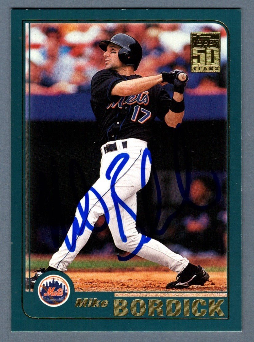 Mike Bordick Signed Autographed 2000 Topps #71 LSCM COA New York Mets