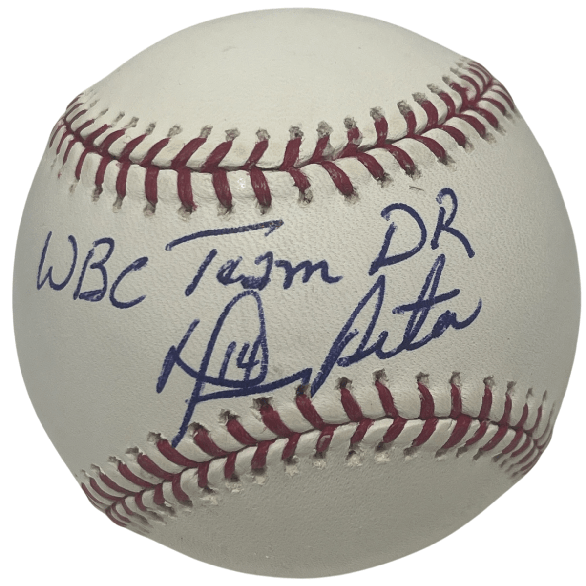 Manny Acta Signed ROMLB Baseball Washington Nationals w/ WBC Team DR LSCM COA