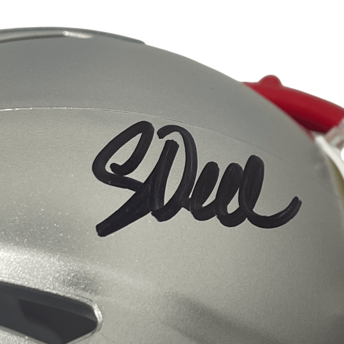 Corey Dillon Signed Patriots Speed Mini Helmet Beckett Witness BAS COA
