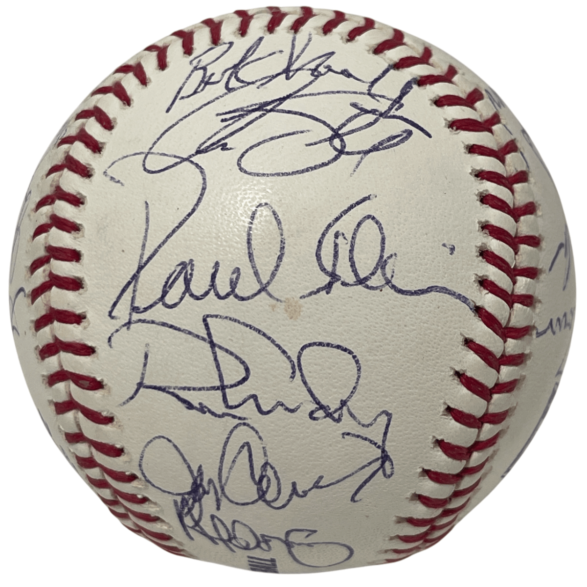 2008 New York Yankees Old Timers Day (24) Signed Final Season Baseball JSA COA