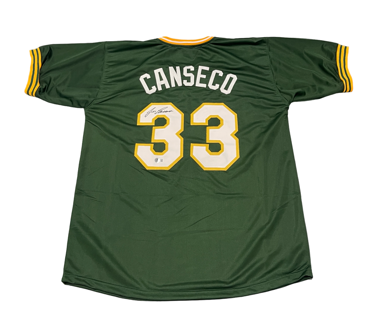 Jose Canseco Signed Oakland Athletics Custom Jersey Beckett Witness BAS COA