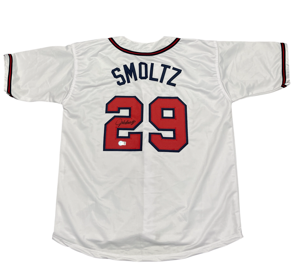 John Smoltz Signed Atlanta Braves Custom Jersey Beckett Witness BAS COA